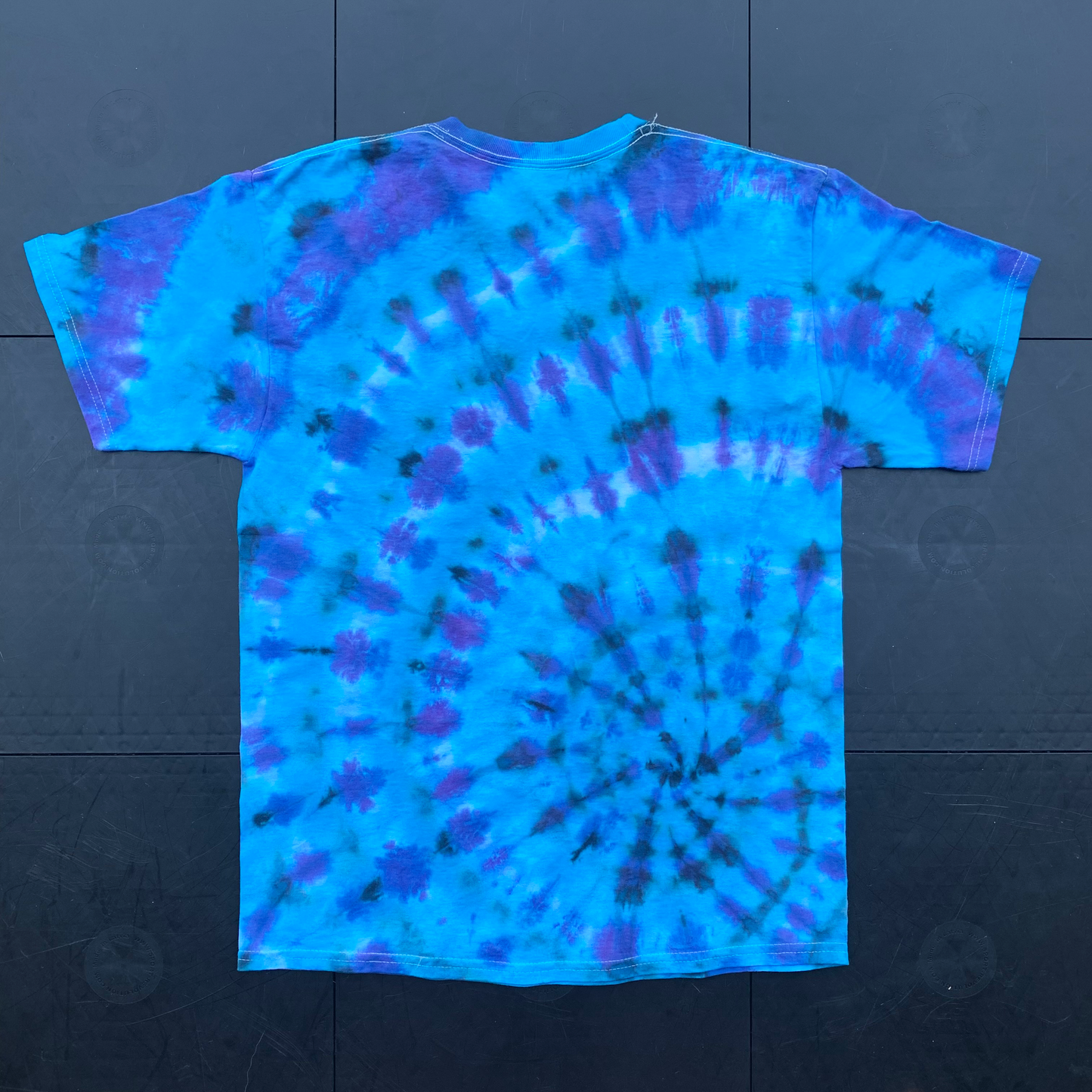 Shirt-Short Sleeve-Blue/Purp Spiral