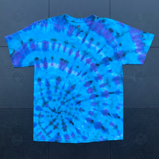 Shirt-Short Sleeve-Blue/Purp Spiral